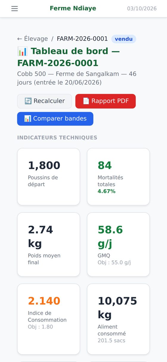 Tableau de bord d'une bande sur téléphone
